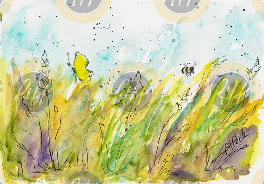 Bee and Butterfly 10-Peck Notecards