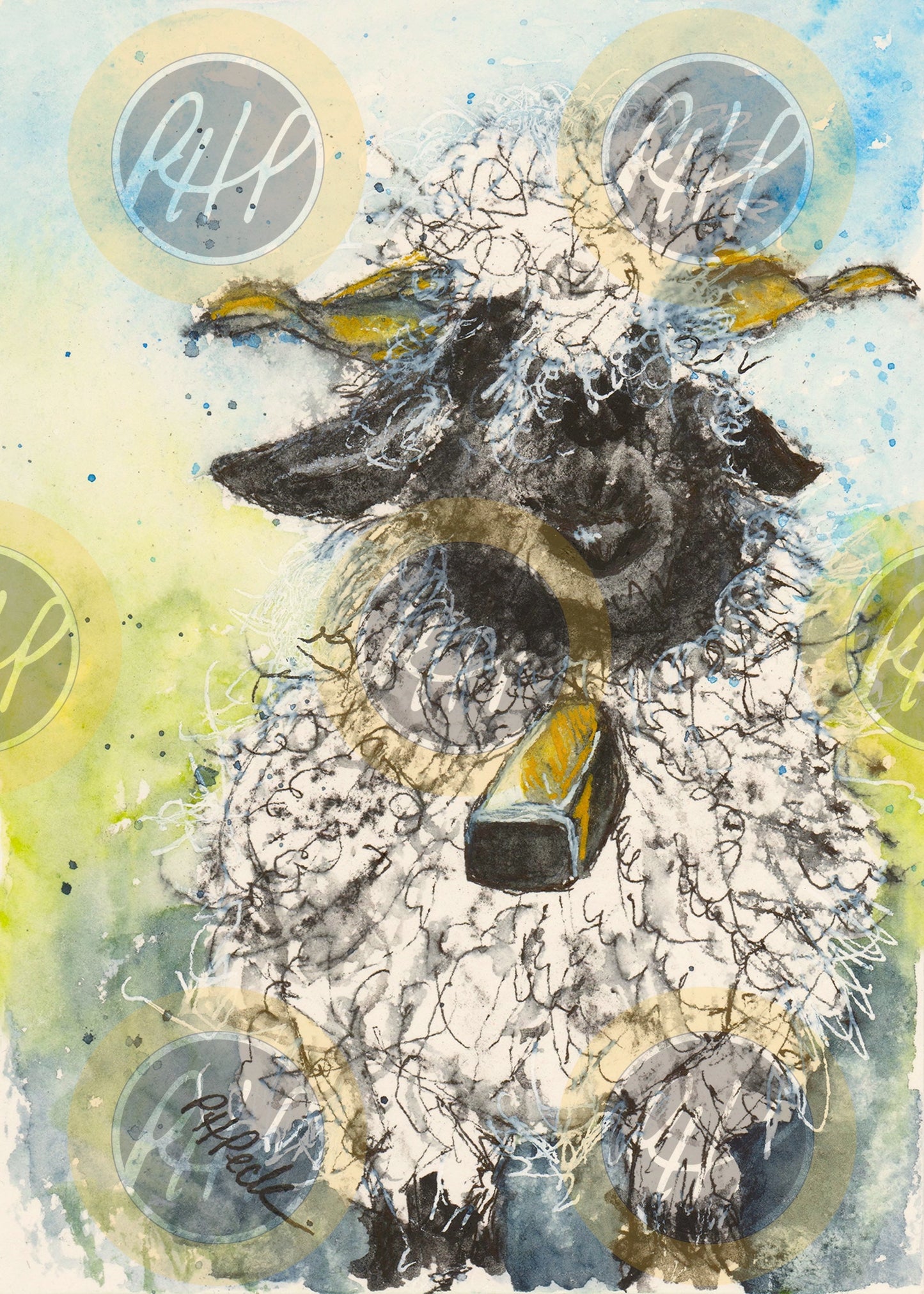 Sheep with Bell - 10 Pack Notecards
