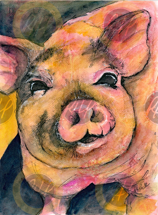 Piggly- 10 Pack Notecards