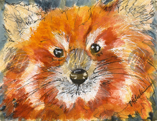 Red Panda Face - 10 Pack Notecards