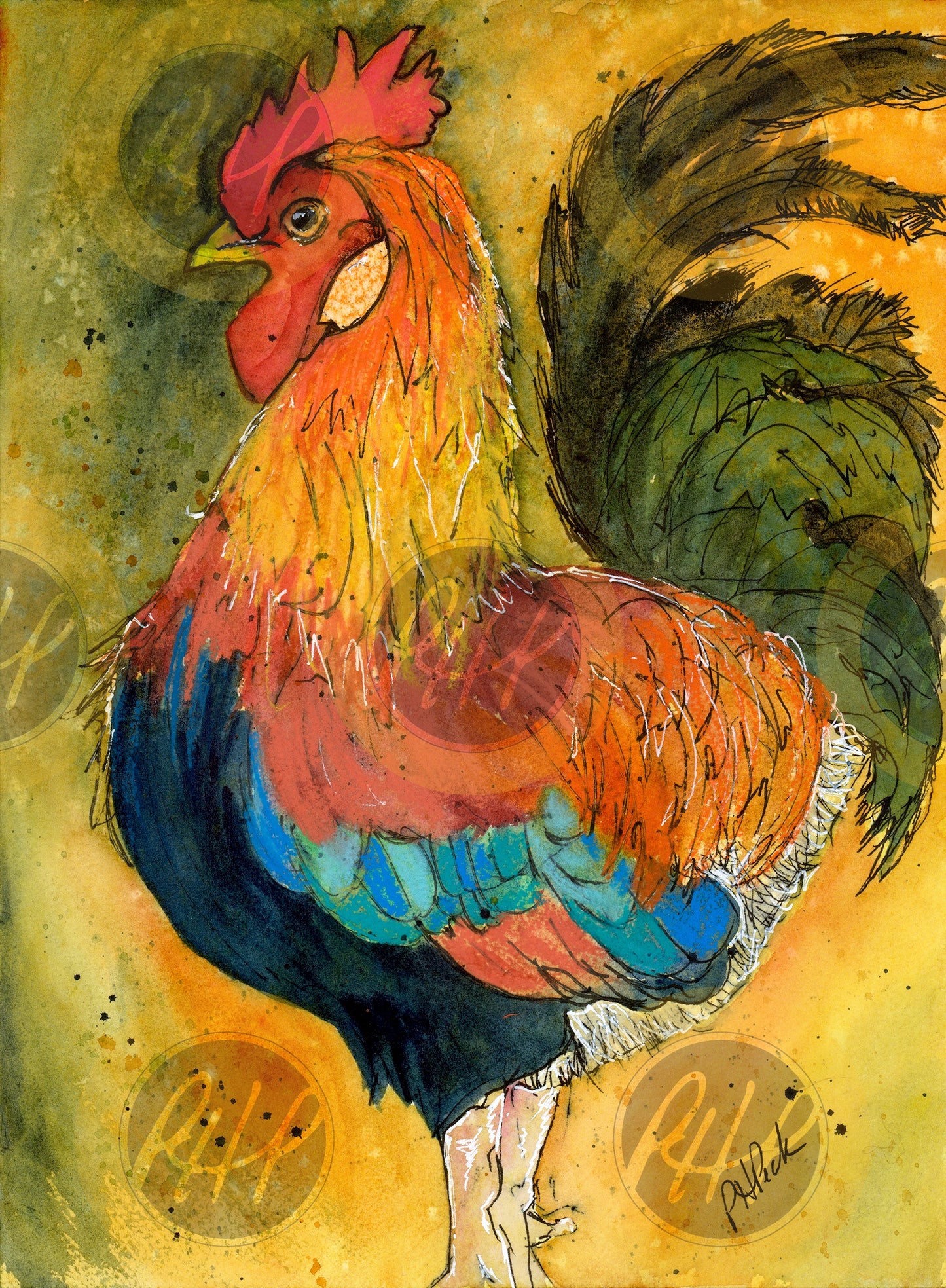 Rooster - 10 Pack Notecards