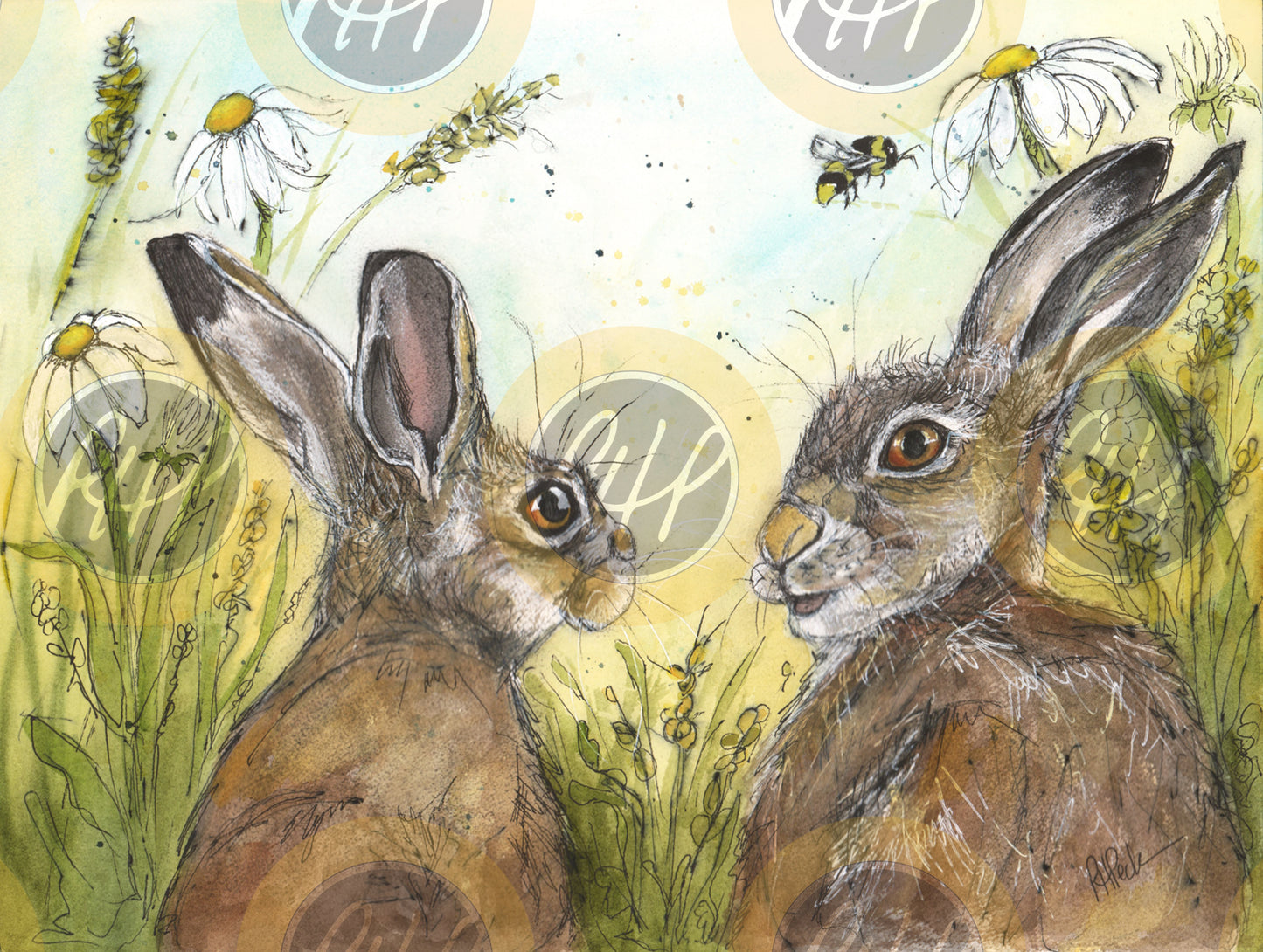 Talking Hares - 10 Pack Notecards