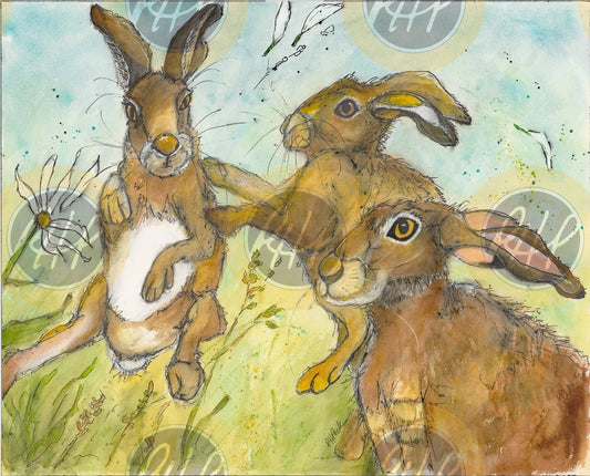 March Madness Hares - 10 Pack Notecards